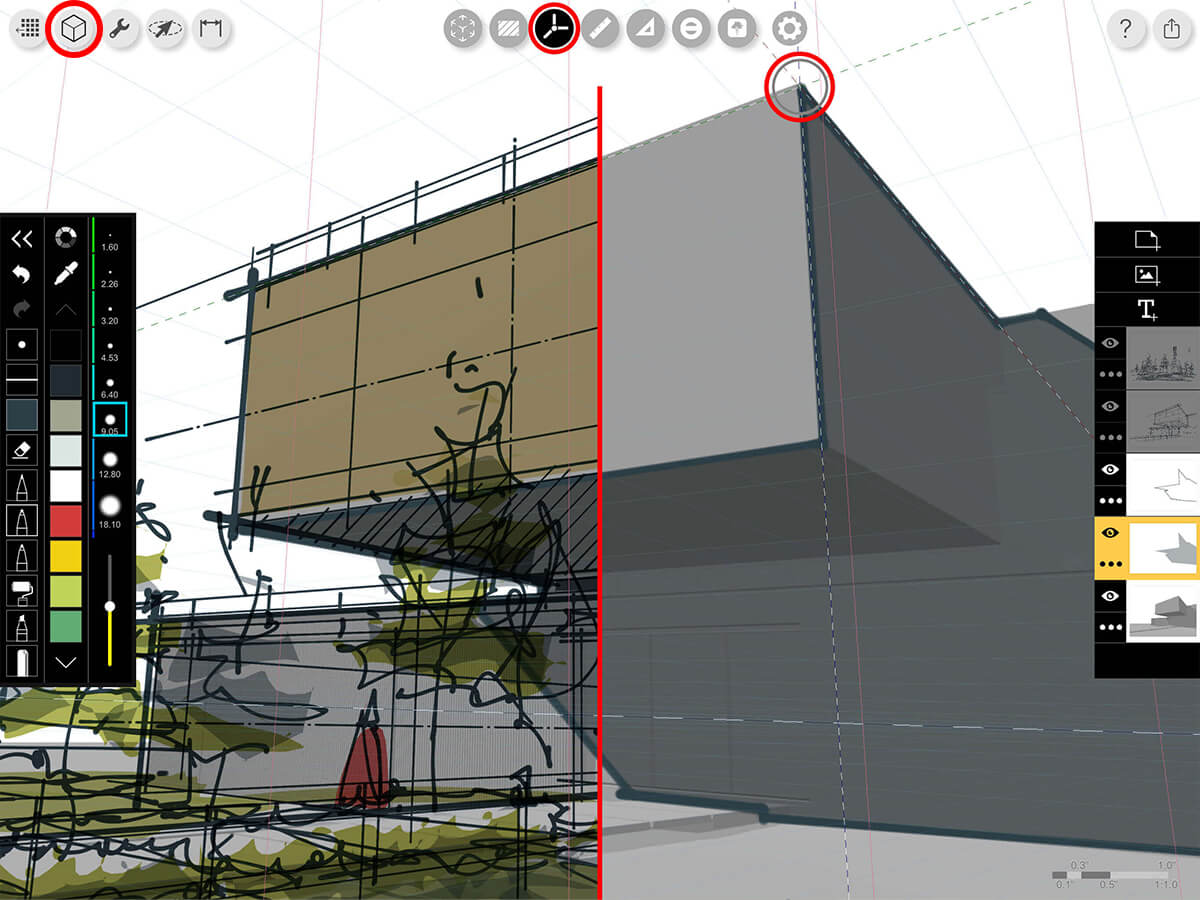 Sketch on 3D Models: View Setup - Morpholio Trace User Guide