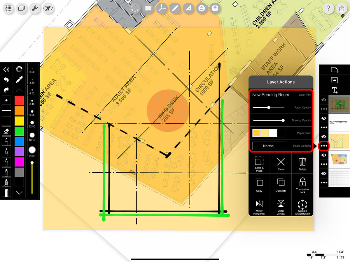 Layers Drawing Layer Actions Morpholio Trace User Guide