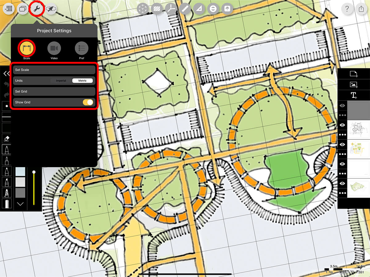 Settings Scale Tools Morpholio Trace User Guide