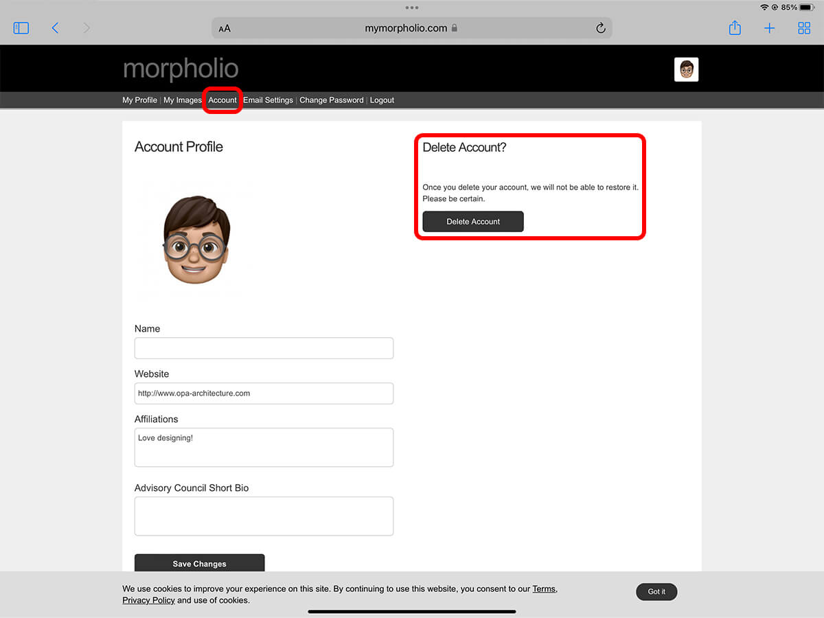 Manage Account