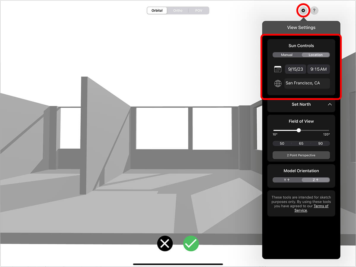 Sketch on 3D Models: View Setup - Morpholio Trace User Guide