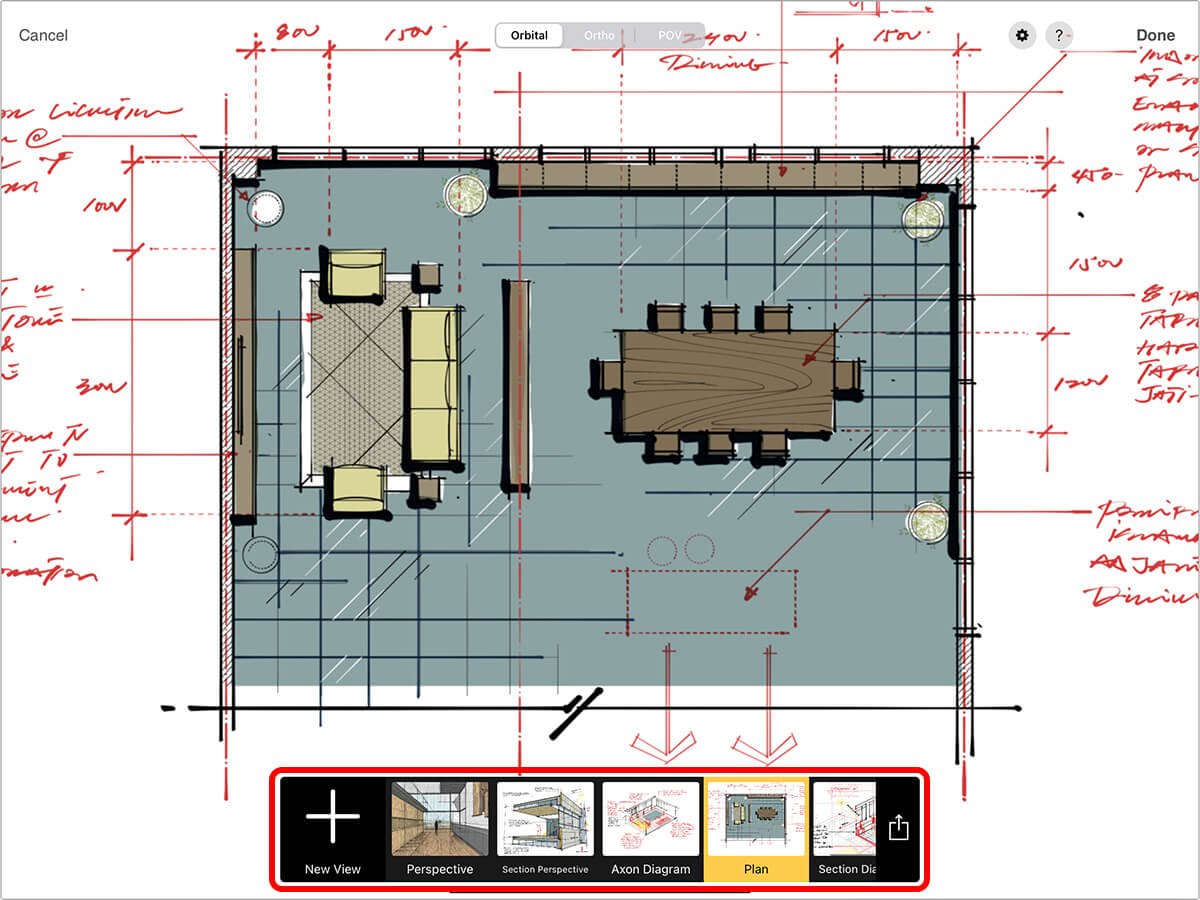 Sketch on 3D Models: View Setup - Morpholio Trace User Guide